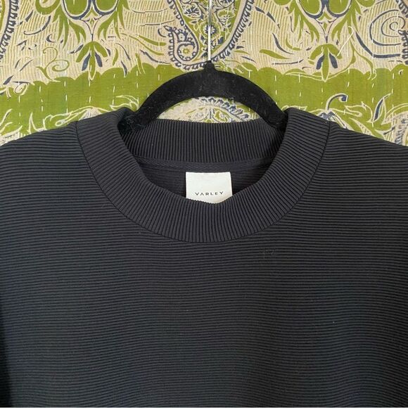 Varley Black Mae Boyfriend Ottoman Sweatshirt Size Small Amazing Condition - Picture 3 of 15